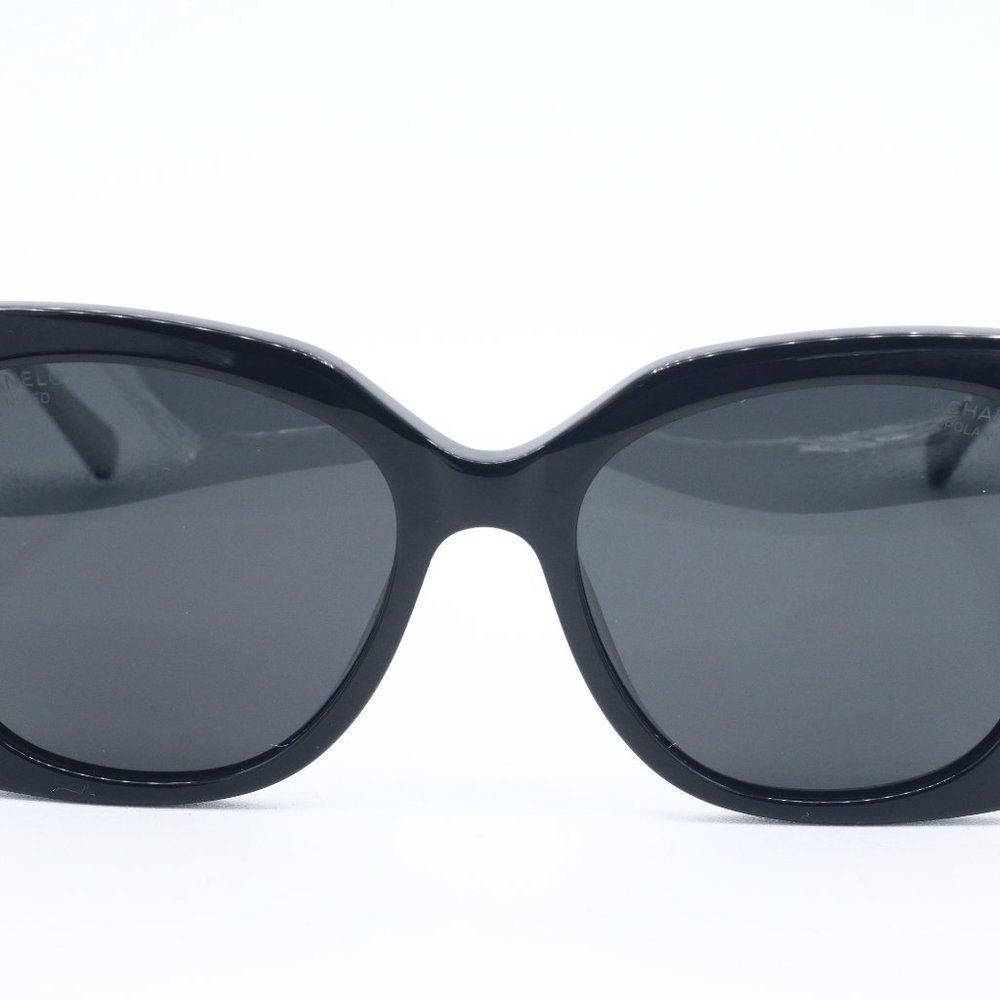 NEW!! CHANEL 5422-B c. 501/T8 Polarized Sunglasses Black 2024 - Picture 2 of 7